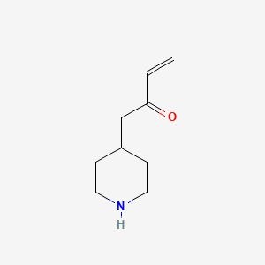 molecular formula C9H15NO B13161732 1-(Piperidin-4-yl)but-3-en-2-one 