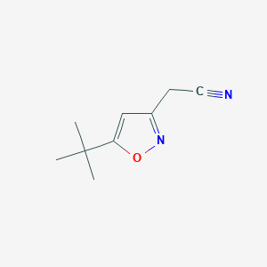 molecular formula C9H12N2O B13161736 2-(5-tert-Butyl-1,2-oxazol-3-yl)acetonitrile 