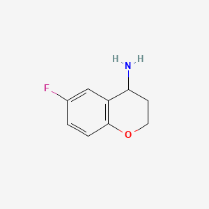 molecular formula C9H10FNO B1316174 6-Fluorochroman-4-amine CAS No. 238764-22-2