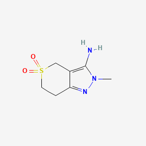 3-Amino-2-methyl-2H,4H,6H,7H-5lambda6-thiopyrano[4,3-c]pyrazole-5,5-dione