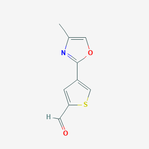 4-(4-Methyl-1,3-oxazol-2-yl)thiophene-2-carbaldehyde