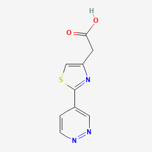 2-[2-(Pyridazin-4-yl)-1,3-thiazol-4-yl]acetic acid