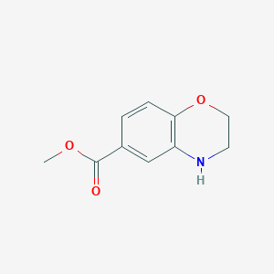 molecular formula C10H11NO3 B1316180 3,4-二氢-2H-苯并[1,4]恶嗪-6-羧酸甲酯 CAS No. 758684-29-6