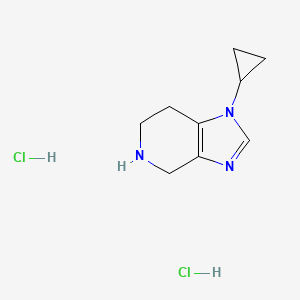 molecular formula C9H15Cl2N3 B13161807 1-cyclopropyl-1H,4H,5H,6H,7H-imidazo[4,5-c]pyridine dihydrochloride 