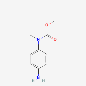 molecular formula C10H14N2O2 B13161843 ethyl N-(4-aminophenyl)-N-methylcarbamate 