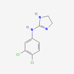 molecular formula C9H9Cl2N3 B13161844 N-(3,4-Dichlorophenyl)-4,5-dihydro-1H-imidazol-2-amine 