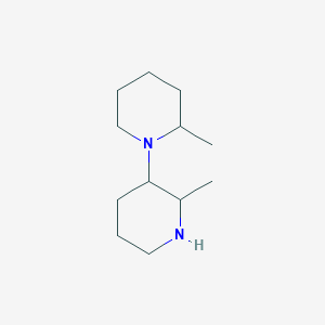 molecular formula C12H24N2 B13161870 2-Methyl-1-(2-methylpiperidin-3-yl)piperidine 