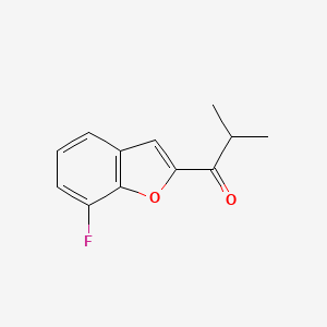 molecular formula C12H11FO2 B13161893 1-(7-Fluoro-1-benzofuran-2-yl)-2-methylpropan-1-one 