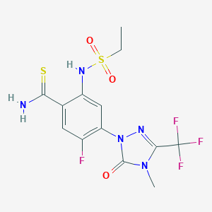 molecular formula C13H13F4N5O3S2 B131619 苯甲酰嗪 CAS No. 173980-17-1