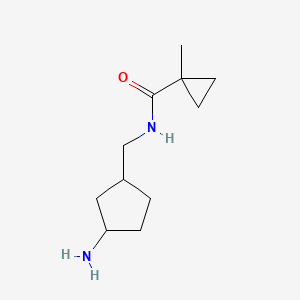 molecular formula C11H20N2O B13161908 N-[(3-Aminocyclopentyl)methyl]-1-methylcyclopropane-1-carboxamide 