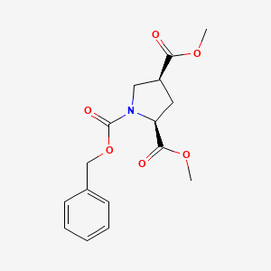 molecular formula C16H19NO6 B1316192 (2S,4S)-1-苄基-2,4-二甲基吡咯烷-1,2,4-三羧酸酯 CAS No. 130830-69-2