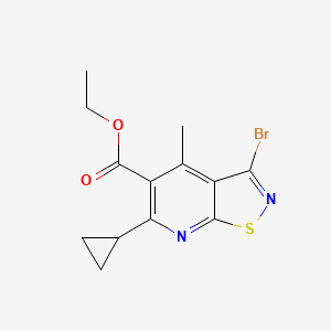 Ethyl 3-bromo-6-cyclopropyl-4-methyl-[1,2]thiazolo[5,4-b]pyridine-5-carboxylate