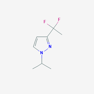 molecular formula C8H12F2N2 B13161947 3-(1,1-Difluoroethyl)-1-(propan-2-yl)-1H-pyrazole 