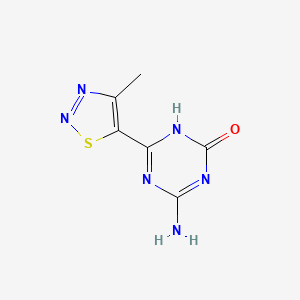 molecular formula C6H6N6OS B13161973 4-Amino-6-(4-methyl-1,2,3-thiadiazol-5-YL)-2,5-dihydro-1,3,5-triazin-2-ON+ 