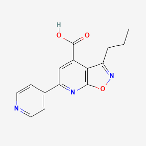 3-Propyl-6-(pyridin-4-yl)-[1,2]oxazolo[5,4-b]pyridine-4-carboxylic acid