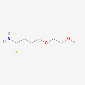 molecular formula C7H15NO2S B13162022 4-(2-Methoxyethoxy)butanethioamide 