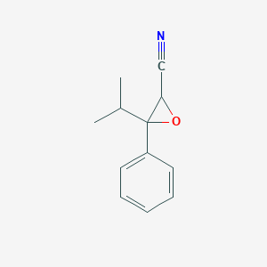 molecular formula C12H13NO B13162038 3-Phenyl-3-(propan-2-yl)oxirane-2-carbonitrile 