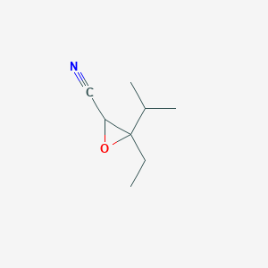 molecular formula C8H13NO B13162058 3-Ethyl-3-(propan-2-yl)oxirane-2-carbonitrile 