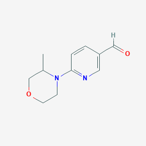 molecular formula C11H14N2O2 B13162073 6-(3-Methylmorpholin-4-YL)pyridine-3-carbaldehyde 