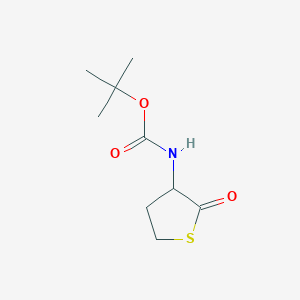 molecular formula C9H15NO3S B1316208 叔丁基(2-氧代四氢噻吩-3-基)氨基甲酸酯 CAS No. 130288-32-3