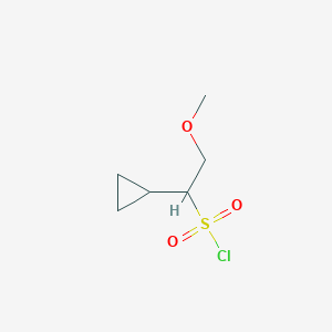 molecular formula C6H11ClO3S B13162089 1-Cyclopropyl-2-methoxyethane-1-sulfonyl chloride 