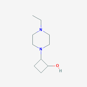 molecular formula C10H20N2O B13162101 2-(4-Ethylpiperazin-1-yl)cyclobutan-1-ol 