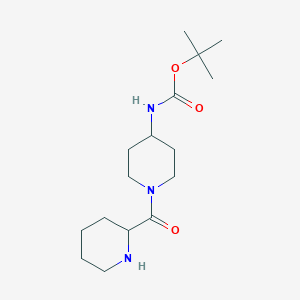 molecular formula C16H29N3O3 B13162104 tert-butyl N-{1-[(piperidin-2-yl)carbonyl]piperidin-4-yl}carbamate 