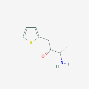 molecular formula C8H11NOS B13162107 3-Amino-1-(thiophen-2-yl)butan-2-one 