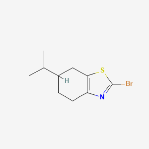 molecular formula C10H14BrNS B13162125 2-Bromo-6-(propan-2-yl)-4,5,6,7-tetrahydro-1,3-benzothiazole 