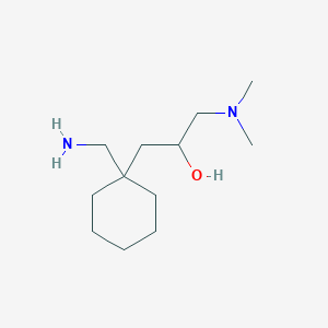 molecular formula C12H26N2O B13162155 1-[1-(Aminomethyl)cyclohexyl]-3-(dimethylamino)propan-2-ol 