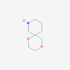 molecular formula C8H15NO2 B13162170 1,4-Dioxa-8-azaspiro[5.5]undecane 