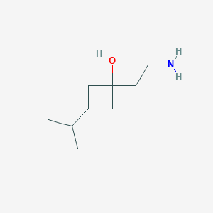 1-(2-Aminoethyl)-3-(propan-2-yl)cyclobutan-1-ol