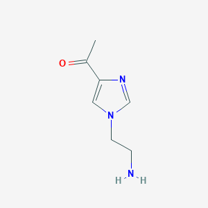 molecular formula C7H11N3O B13162189 1-[1-(2-Aminoethyl)-1H-imidazol-4-yl]ethan-1-one 