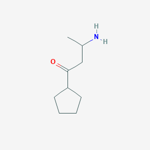 3-Amino-1-cyclopentylbutan-1-one