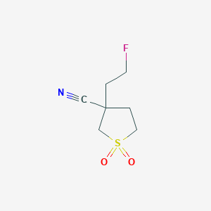 3-(2-Fluoroethyl)-1,1-dioxo-1lambda6-thiolane-3-carbonitrile