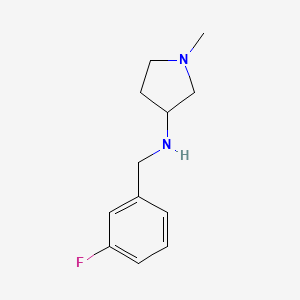 molecular formula C12H17FN2 B13162242 N-[(3-fluorophenyl)methyl]-1-methylpyrrolidin-3-amine 