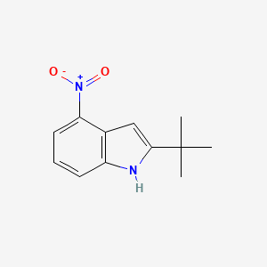 molecular formula C12H14N2O2 B1316225 2-(叔丁基)-4-硝基-1H-吲哚 CAS No. 242794-70-3