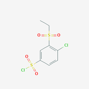 4-Chloro-3-(ethanesulfonyl)benzene-1-sulfonyl chloride