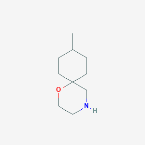 molecular formula C10H19NO B13162330 9-Methyl-1-oxa-4-azaspiro[5.5]undecane 