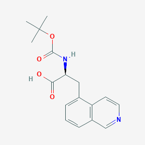 molecular formula C17H20N2O4 B13162347 (2S)-2-{[(tert-butoxy)carbonyl]amino}-3-(isoquinolin-5-yl)propanoic acid 