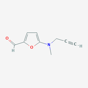 molecular formula C9H9NO2 B13162355 5-[Methyl(prop-2-yn-1-yl)amino]furan-2-carbaldehyde 