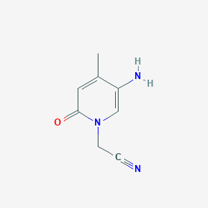 2-(5-Amino-4-methyl-2-oxo-1,2-dihydropyridin-1-yl)acetonitrile