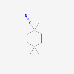 molecular formula C11H19N B13162373 1-Ethyl-4,4-dimethylcyclohexane-1-carbonitrile 