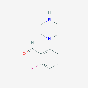 2-Fluoro-6-(piperazin-1-yl)benzaldehyde