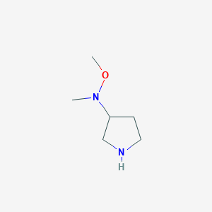 molecular formula C6H14N2O B13162409 N-Methoxy-N-methylpyrrolidin-3-amine 