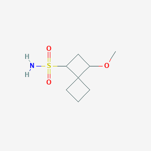 molecular formula C8H15NO3S B13162432 3-Methoxyspiro[3.3]heptane-1-sulfonamide 