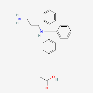 molecular formula C24H28N2O2 B1316247 N1-三苯甲基丙烷-1,3-二胺乙酸盐 CAS No. 325143-22-4