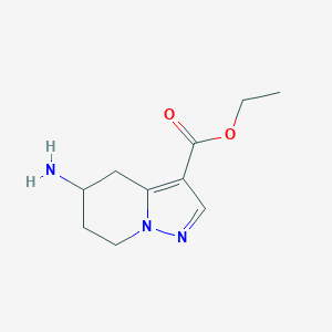 molecular formula C10H15N3O2 B13162485 Ethyl 5-amino-4H,5H,6H,7H-pyrazolo[1,5-a]pyridine-3-carboxylate 