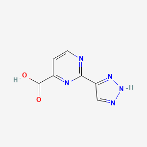 molecular formula C7H5N5O2 B13162486 2-(1H-1,2,3-Triazol-4-yl)pyrimidine-4-carboxylic acid 