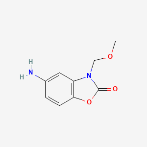 molecular formula C9H10N2O3 B13162502 5-Amino-3-(methoxymethyl)-2,3-dihydro-1,3-benzoxazol-2-one 